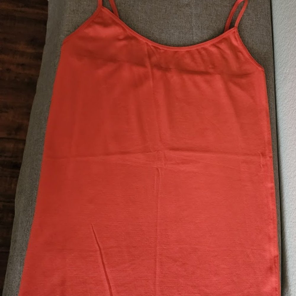 Gloria Vanderbilt Women's Orange Stretch Cami Tank Top with Adjustable Straps